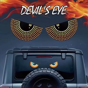 2 Pcs Car Windshield LED Demon Eye Sticker