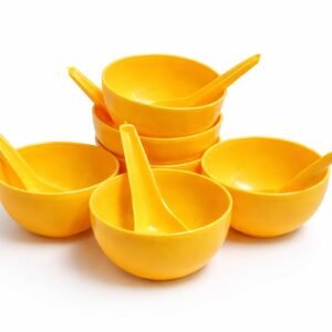 Plastic 6 Pcs Soup Bowl With Spoon