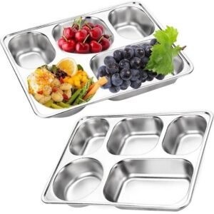 5 Compartment Stainless Steel Tray