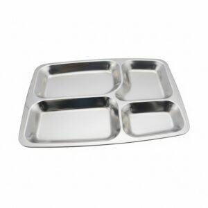 4 Compartment Stainless Steel Tray