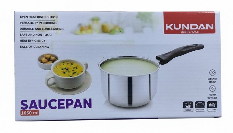 Kundan Stainless Steel Saucepan - 1650ml