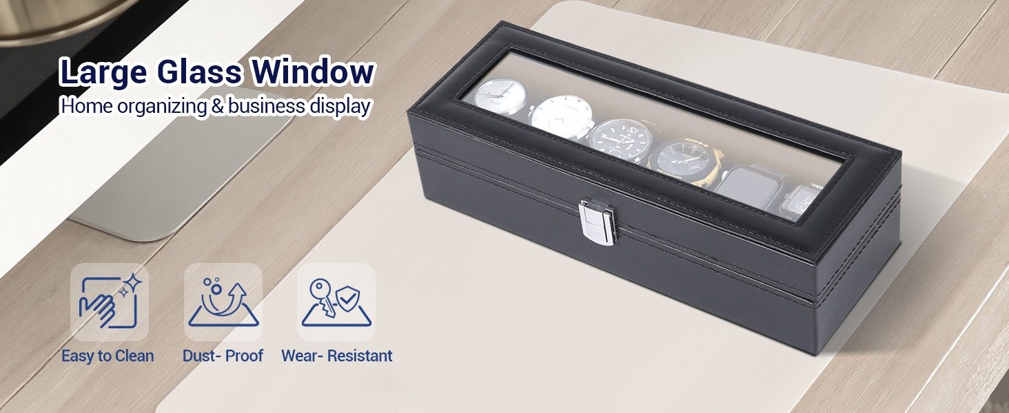 6 Slot Watch Storage Box - LD-1021 - Image 3