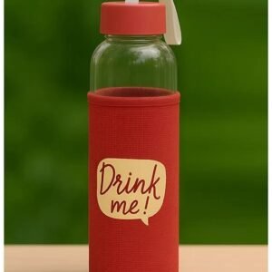 Drink Me Glass Water Bottle With Cover - 785-2