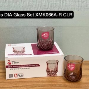 Red Cherry Berkeley Solid 6 Pcs Glass Set - 225ml