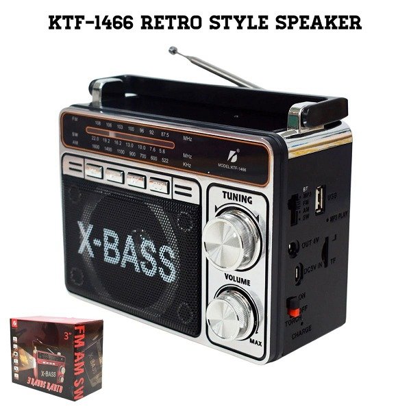 KTF-1466 X-Bass Classic Type Radio Speaker