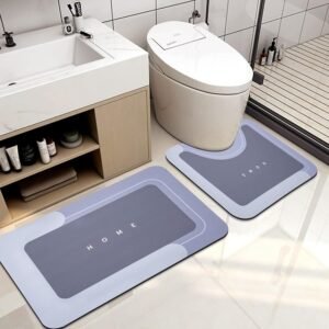 2 Pcs Bathroom Carpet - U Shape