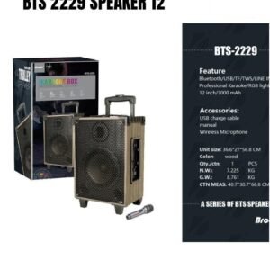 BTS-2229 12 Inch Portable Trolley Speaker