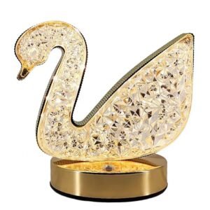 Swan Shaped Crystal LED Lamp