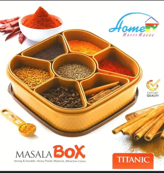 Square Plastic Masala Spice Box
