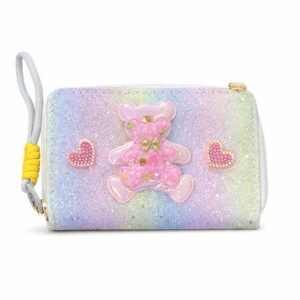 Kids Teddy Glitter Side Purse