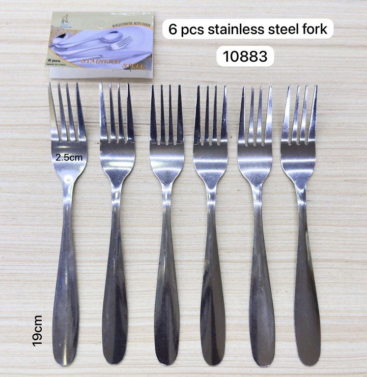 6 Pcs Stainless Steel Fork Spoon - 10883