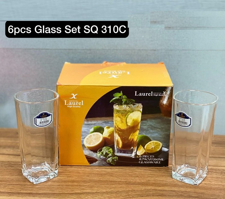 Laurel 6 Pcs Slim & Tall Cocktail Glass Set - 260ml
