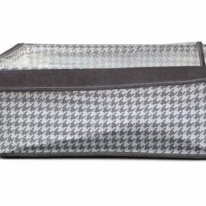 Foldable Fabric Storage Box With Transparent Lid