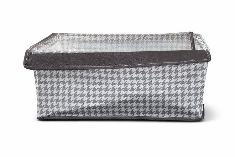 Foldable Fabric Storage Box With Transparent Lid