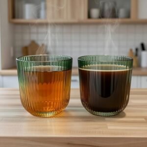 2 Pcs Vertical Stripe Short Cup Set