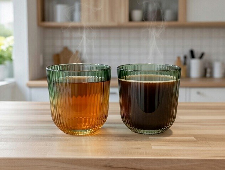 2 Pcs Vertical Stripe Short Cup Set