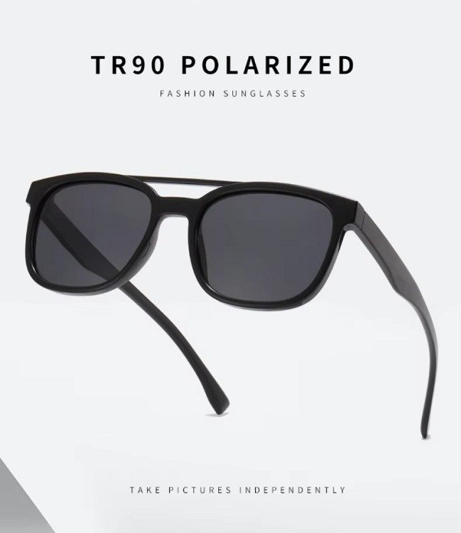TR90 Polarized Square Mens Sunglasses