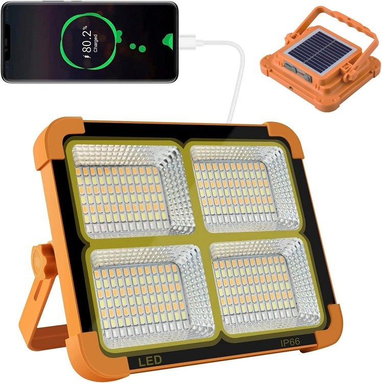 Solar Rechargeable LED Work Light - 5 Modes