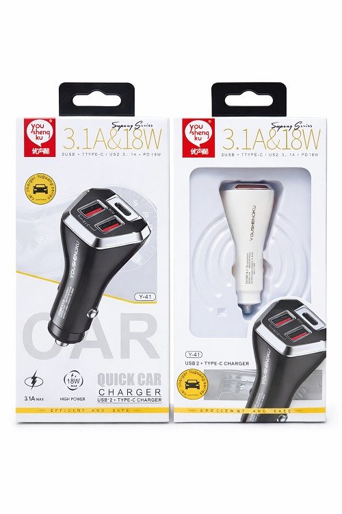Y-41 18W Dual Port Car Charger