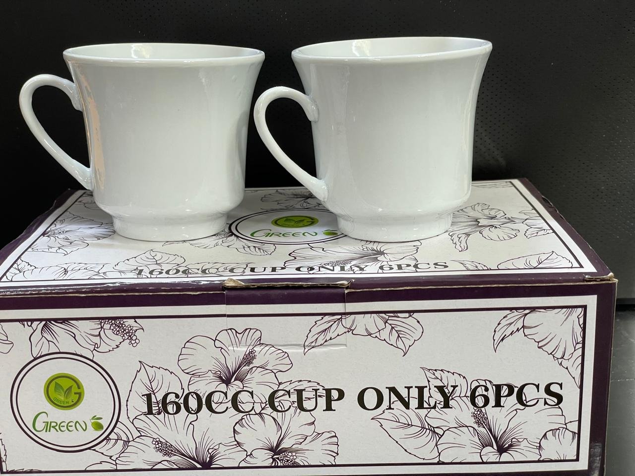 6 Pcs Green Cup Set- 160cc