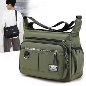 Canvas Messenger Mens Bag - Small