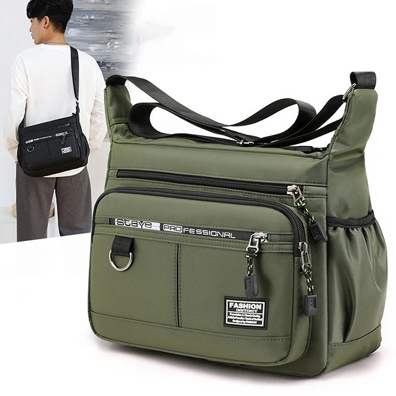 Canvas Messenger Mens Bag - Small