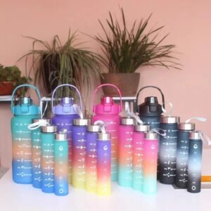 4 In 1 Multicolor Water Bottle