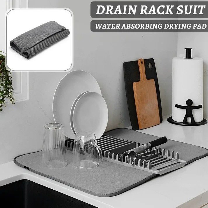 Multifunctional Kitchen Drain Pad & Plate Holder