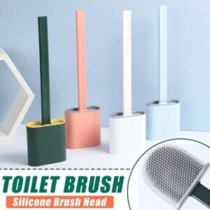 Silicone Toilet Brush with Holder Stand